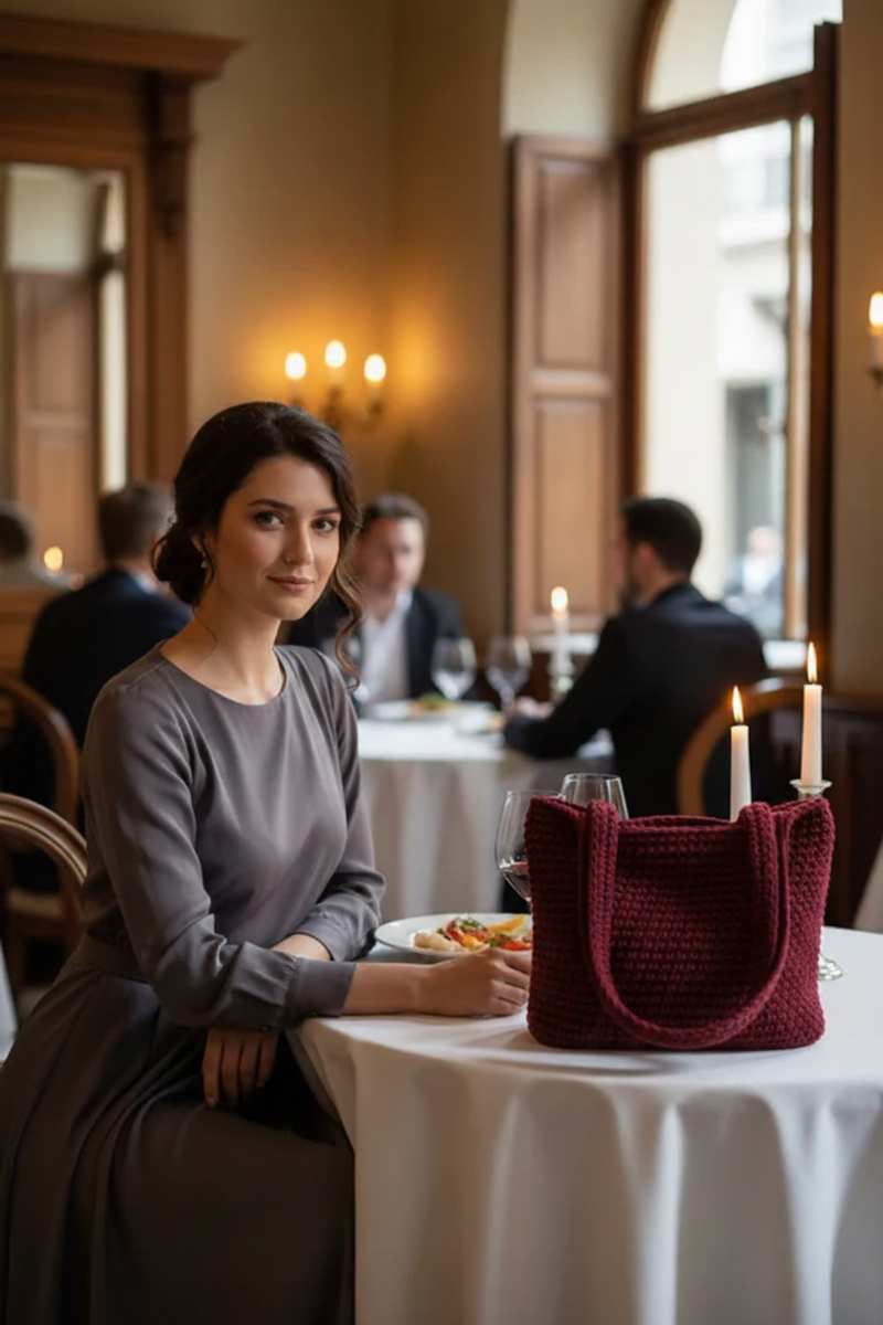 Sakurana Miyabi — Restaurant, korrekt taske, ingen vin